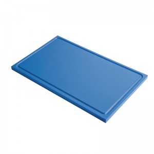 Tabla corte Gastro-M PE alta densidad GN 1/1 15mm borde acanalado azul gn336