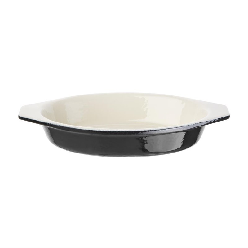 Molde ovalado gratinar negra 650ml Vogue u563