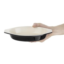 Molde ovalado gratinar negra 650ml Vogue u563