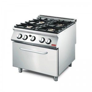 Cocina gas Gastro-M 4 quemadores y horno 70/80CFG gl928