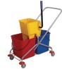 Carro friega-suelos doble con escurridor m880