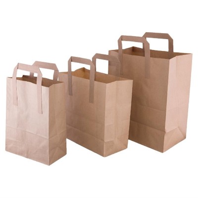 Bolsas de papel reciclado marron Medianas. 250 ud. cf591