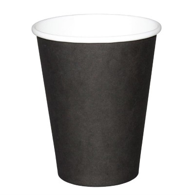 Vasos bebidas calientes negros 341ml x50 Olympia. 50 ud. gf043