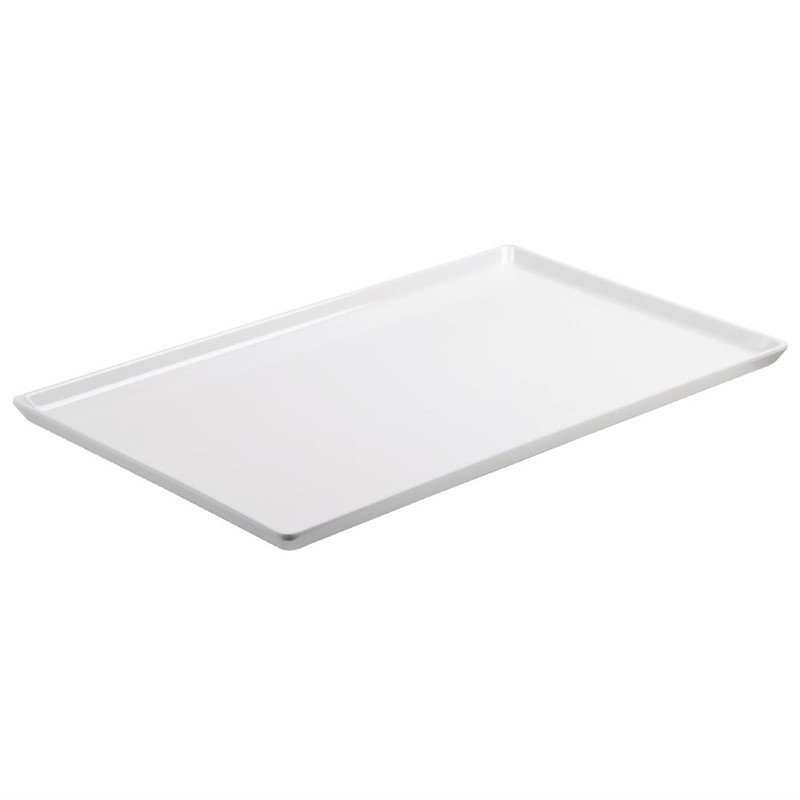 Bandeja Float de melamina tamaño completo blanca APS gf074