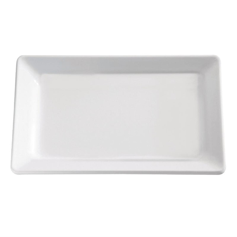 Bandeja Pure de melamina tamaño medio blanca 30mm APS gf122
