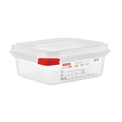 Hermetico Araven polipropileno Gastronorm 1/6 con tapa 65mm. 4 ud. gl264