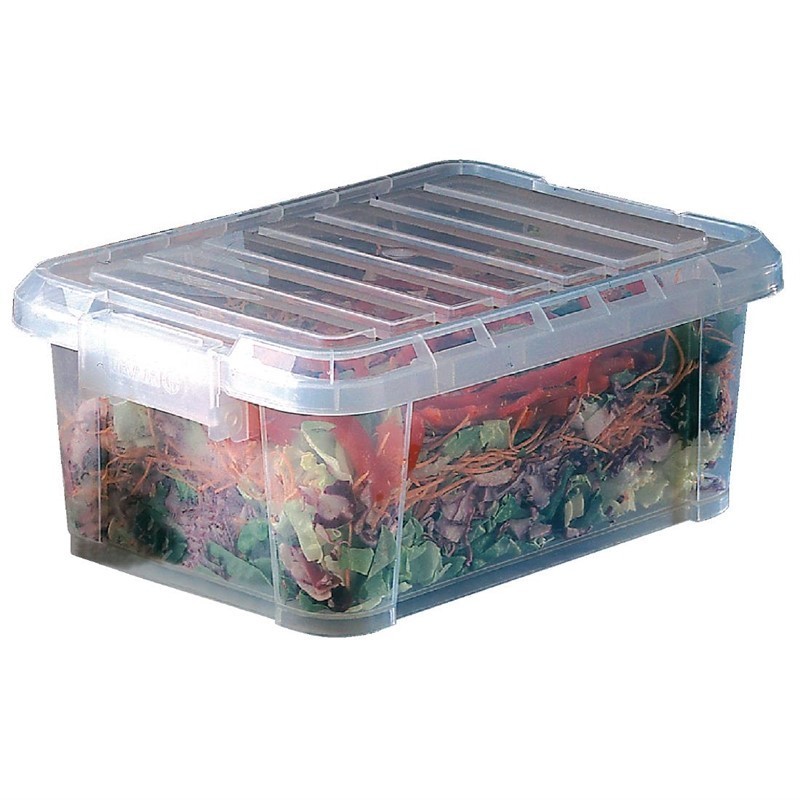 Caja de almacenamiento con tapa 14L Araven j247