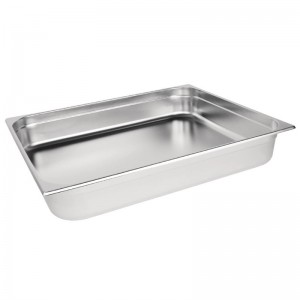 Recipiente Gastronorm acero inoxidable tamaño completo doble 100mm Vogue k804