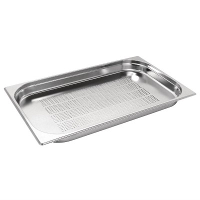 Recipiente Gastronorm acero inoxidable perforado tamaño completo 20mm Vogue k827