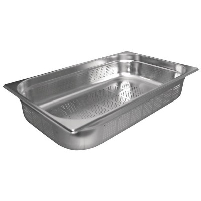 Recipiente Gastronorm acero inoxidable perforado tamaño completo 150mm Vogue k842