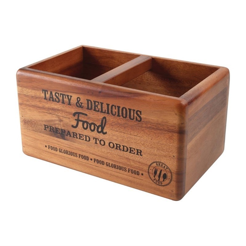 Caja organizadora T&G Woodware de madera con pizarra cl179