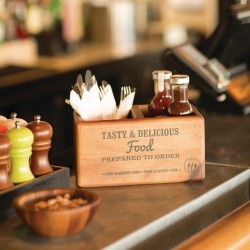 Caja organizadora T&G Woodware de madera con pizarra cl179
