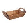 Cesta de madera de acacia con asas - 98x180x310mm dl146