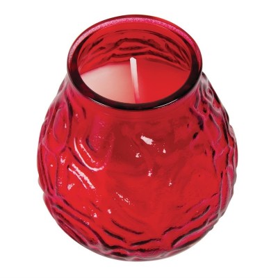 Recipiente con velas Rojo Bolsius. 12 ud. y197