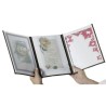 Soporte de menu Crystal 6 paginas Securit. 3 ud. cb843