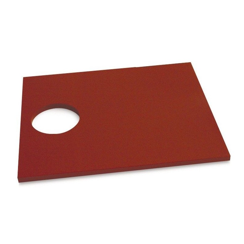FIBRA ESTANDAR ROJA 545X500X20 MM. CON AGUJERO