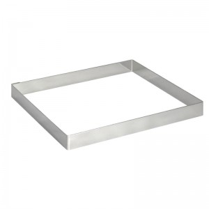 Molde reposteria De Buyer cuadrado acero inoxidable - 200x20mm(P) gm387