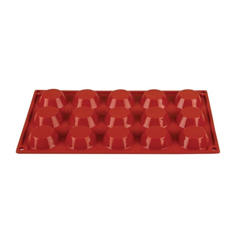 Molde de tartaleta de silicona x15 Pavoni n935