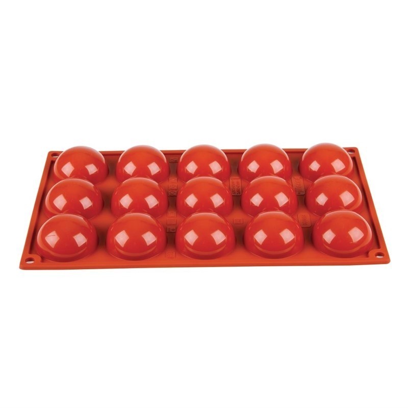 Molde semiesferico de silicona x15 Pavoni n936