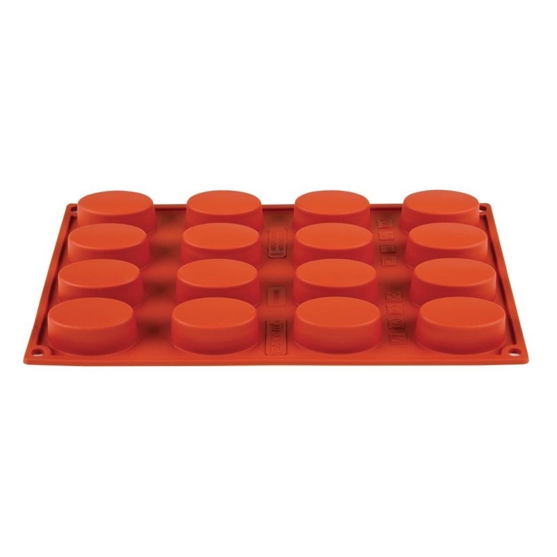 Molde ovalado de silicona x16 Pavoni n951