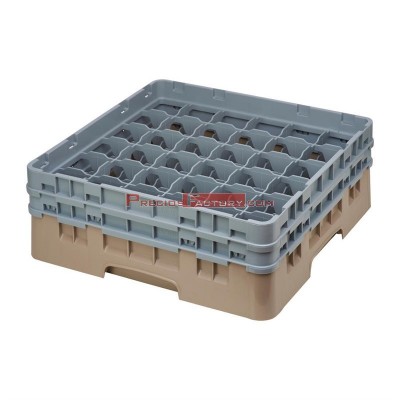 Cesta lavavajillas. Cesta cristaleria Cambro Camrack beige 36 compartimentos vasos hasta 174(Al)mm de795