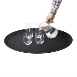 Bandeja antideslizante ovalada 685 x 560mm Kristallon c162