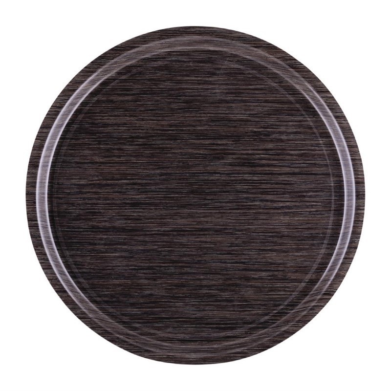 Bandeja servicio redonda Roltex melamina antideslizante 450()mm wenge cs451