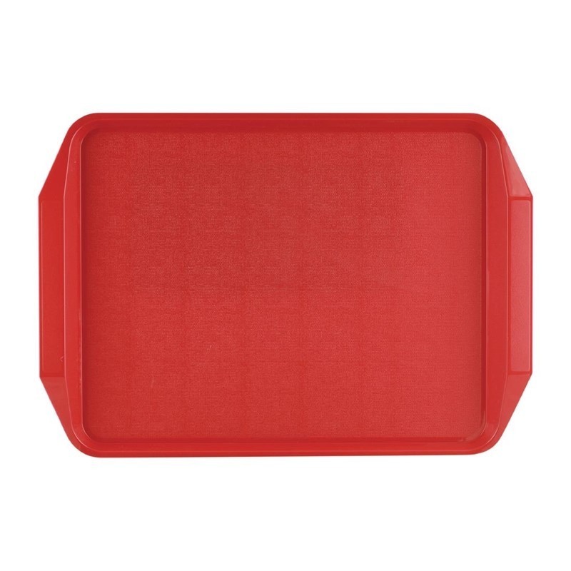 Bandeja servicio con asas Roltex 435x305mm roja cw018