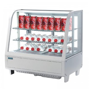 Unidad de vending refrigerada sobre mostrador blanca 100L Polar cc666