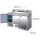 Mostrador de preparacion de pizza y ensalada refrigerado 390L Polar g605