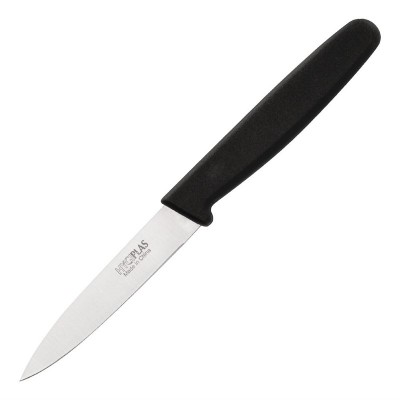 Cuchillo pelador hoja recta negro 7.5cm Hygiplas c268