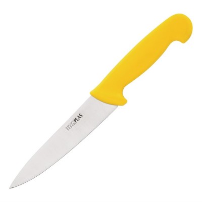 Cuchillo de cocina amarillo 16cm Hygiplas c815