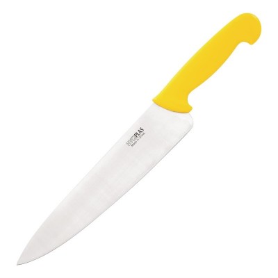 Cuchillo de cocina amarillo 25.5cm Hygiplas c816