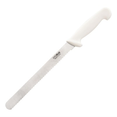 Cuchillo hoja dentada blanco 25.5cm Hygiplas c883