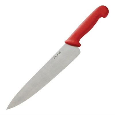 Cuchillo de cocina rojo 25.5cm Hygiplas c886