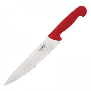 Cuchillo de cocina rojo 21.5cm Hygiplas c895
