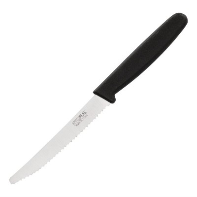 Cuchillo para tomate hoja dentada negro 10cm cf897