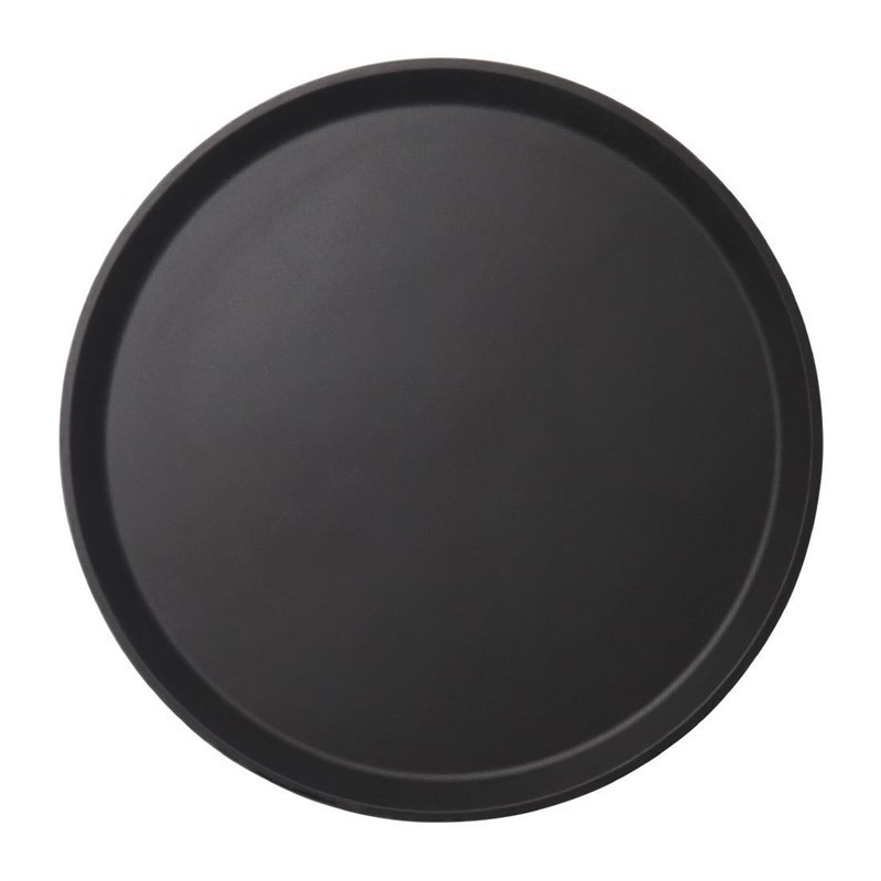 Bandeja camarero Cambro Camtread negra redonda de 355mm dm781