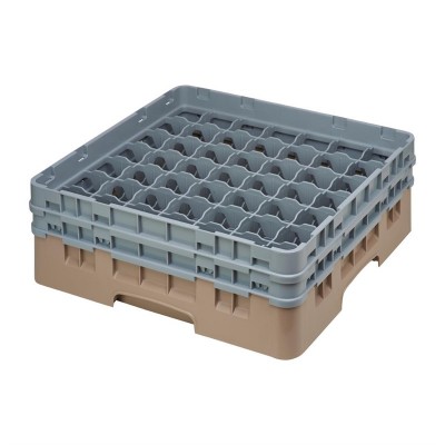 Cesta cristaleria Cambro Camrack beige 49 compartimentos vasos hasta 133(Al)mm de797