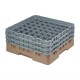 Cesta cristaleria Cambro Camrack beige 49 compartimentos vasos hasta 174(Al)mm de798