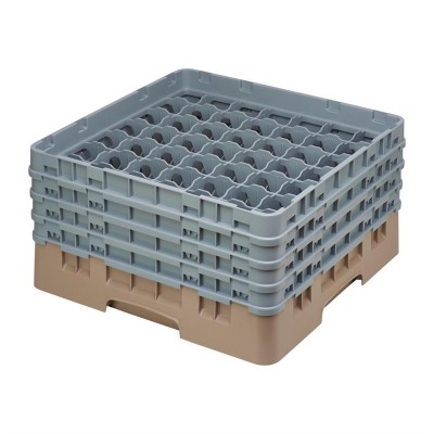 Cesta cristaleria Cambro Camrack beige 49 compartimentos vasos hasta 215(Al)mm de799