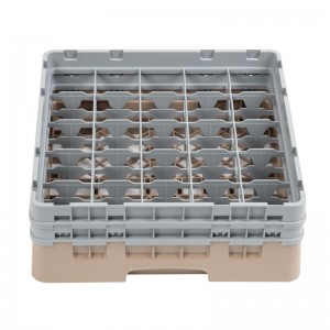 Bandeja cristaleria Cambro Cam de 25 compartimentos beige-Maxima altura de 133mm dw555