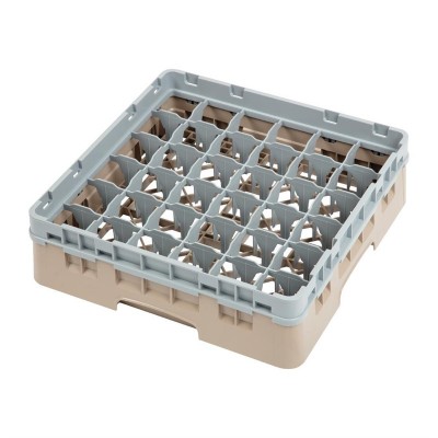 Cesta lavavajillas bandeja cristaleria Cambro de 36 compartimentos beige-Maxima altura de 298mm dw558