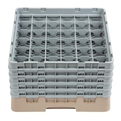 Bandeja cristaleria Cambro Cam de 36 compartimentos beige-Maxima altura de 298mm dw559