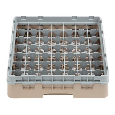 Bandeja cristaleria Cambro Cam de 49 compartimentos beige-Maxima altura 298mm dw561