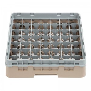 Bandeja cristaleria Cambro Cam de 49 compartimentos beige-Maxima altura 298mm dw561