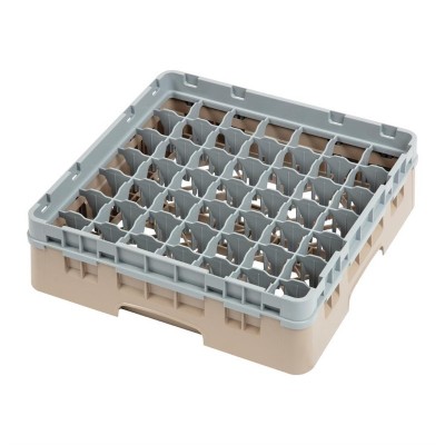 Cesta lavavajillas bandeja cristaleria Cambro de 49 compartimentos beige-Maxima altura 298mm dw561