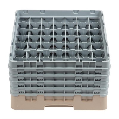 Bandeja cristaleria Cambro Cam de 49 compartimentos beige-Maxima altura 298mm dw562