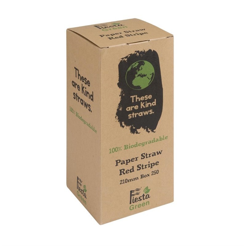 Canutillo de papel Fiesta Green color rojo y blanco a rayasâ 6mm (Caja 250). 250 ud. de927