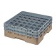 Cesta cristaleria Cambro Camrack beige 36 compartimentos vasos hasta 133(Al)mm de794